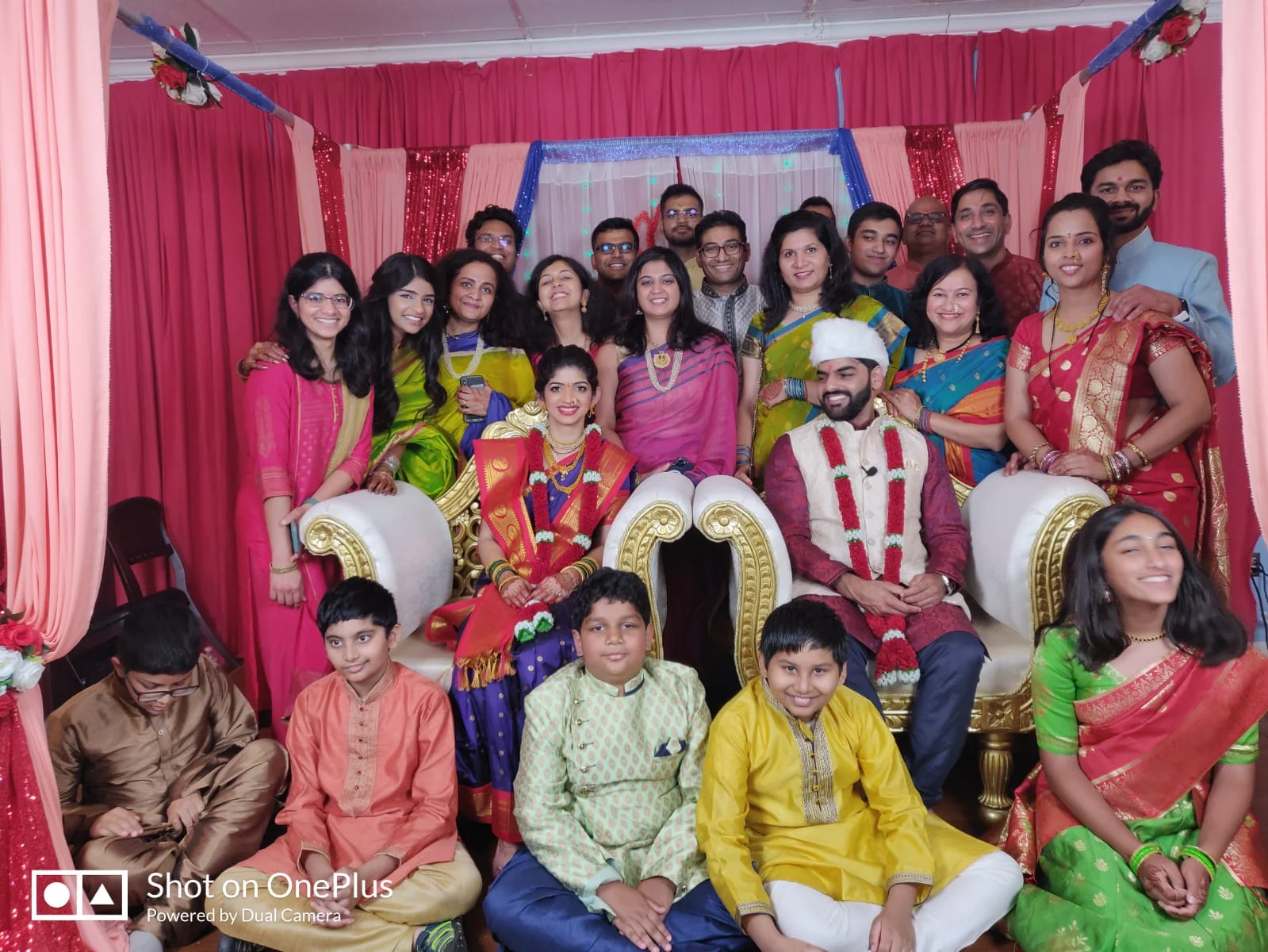 Guests near wedding stage