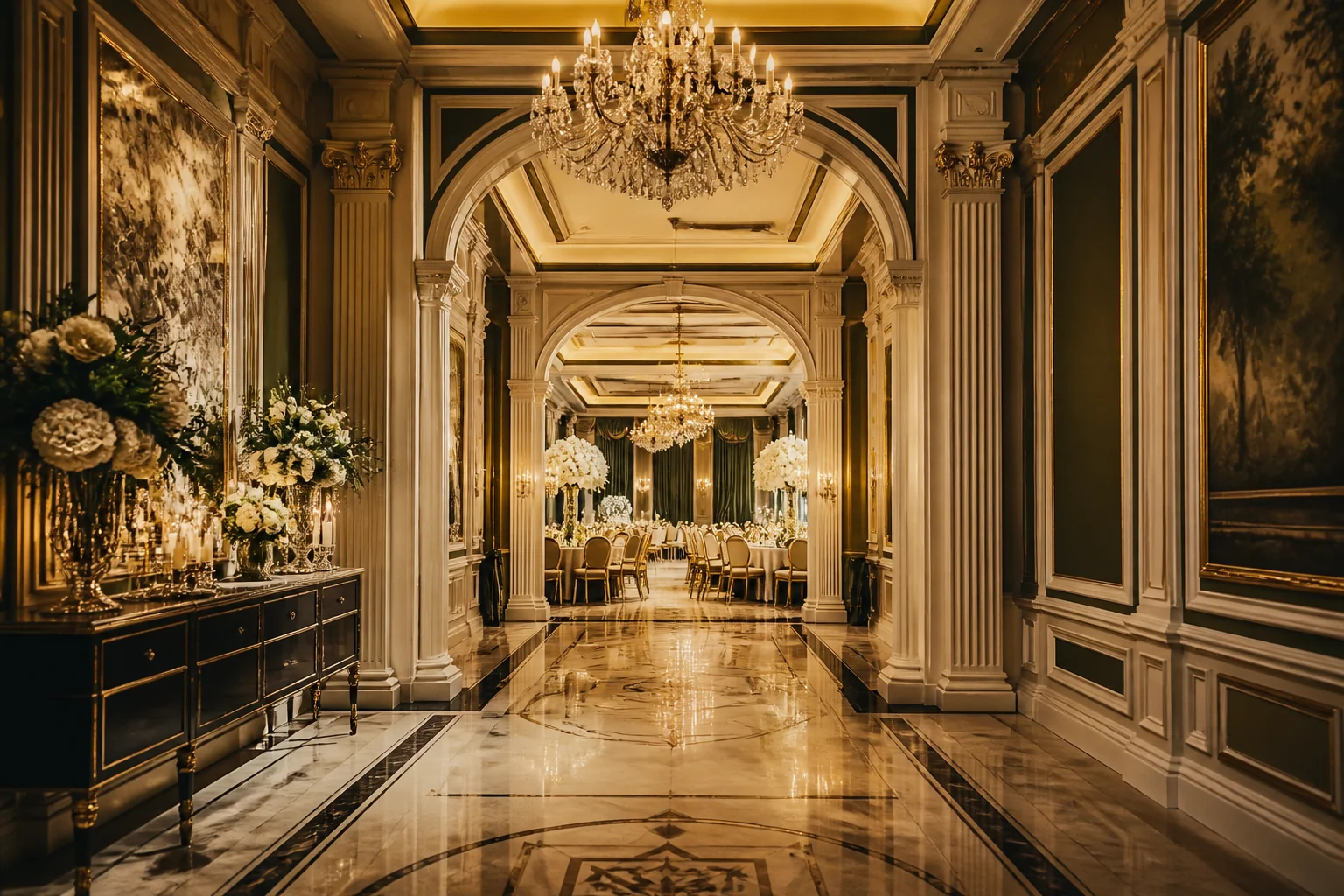 Interior of ThechaBanquets banquet hall